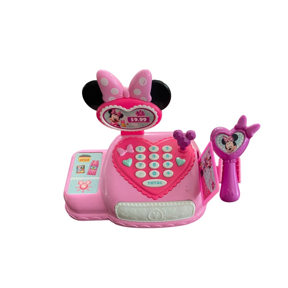 Disney Minnie Mouse Bow-tique Cash Register Pink Toy with Scanner and Card